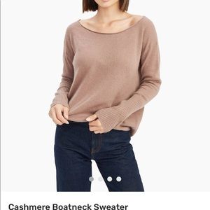 Naadam, Cashmere Boatneck Sweater, color Mink, size 1X